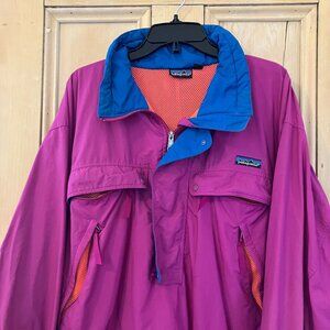 Patagonia Mens Vintage 90s  Anorak Pullover 85360 Jacket Size Large Pink SP EXC